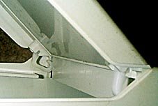 moulded cover of single number callmaker showing flexible hinges