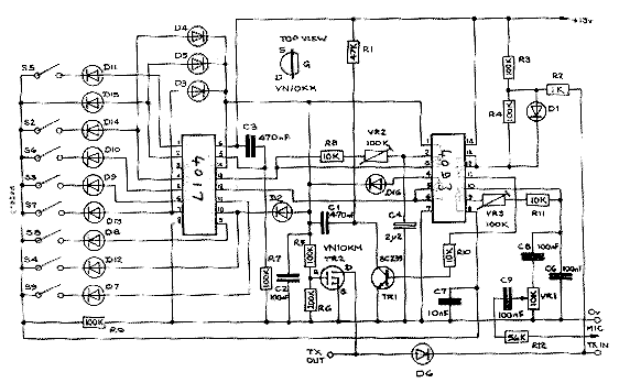 CB radio roger bleep circuit