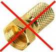 gold F plug